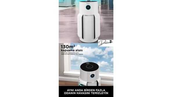 Shark Evcil Hayvan Tüyü, Toz, Virüs ve Kötü Koku Yok Eder Neverchange5 Clean Sense Iq Hava Temizleyicisi Max,alerji+Virüs Temizler,hepa Filtre ürün görseli 1