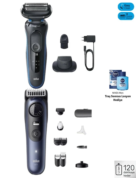 Braun Sakal Düzeltici Series 7, +10 Berber Ekipmanları+Taşıma Çantası ürün görseli 1