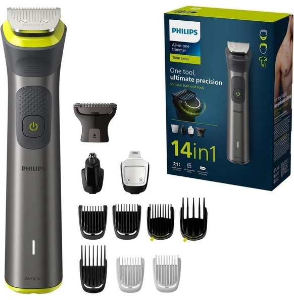 Philips 14'ü 1 Arada Erkek Bakım Seti Metal Malzeme ile Islak Kuru Kullanım 220-240 V ürün görseli 1
