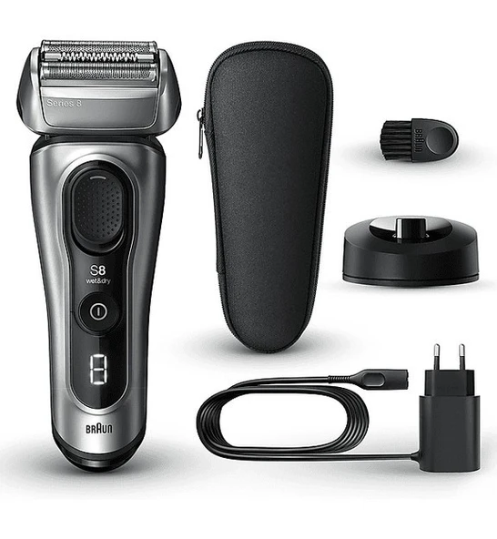 Braun Series 8 8517S Islak & Kuru Tıraş Makinesi Şarj Standı ve Seyahat Kılıfı, %100 Su Geçirmez, Ses Titr ürün görseli 1