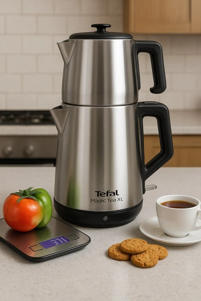 TEFAL Magic Tea XL Paslanmaz Çelik Gövdeli 1650 Watt Çay Makinesi - Inox ürün görseli 1