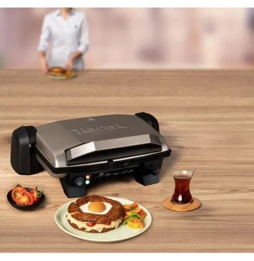Tefal Toast Expert 1800 Watt Yapışmaz Döküm Kaplama Izgara ve Tost Makinesi (Gümüş)+Mutfak Tartısı Hediyeli ürün görseli 1
