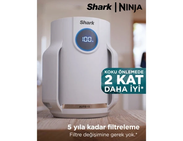 Shark 5 Yıl Uzun Ömür Filitre Küçük Odalar Için Dev Performans Anti-Odor Koku Giderici ve Ultra Sessiz Hepa Filtreli Kompakt Tasarım Akıllı Hava Temizleyici ürün görseli 1