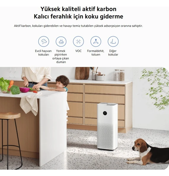 Xiaomi Hepa Yüksek kaliteli aktif karbon Filitre Akıllı uzaktan kumandalı Hava Temizleyici, 43M2-hediyeli ürün görseli 1