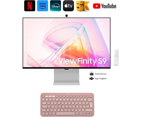Samsung 5K(5120 x 2880) Mat Yüksek Çözünürlük, 4k-Kameralı Akıllı Monitör 27"inç 68 cm Ekran (Mini-Dp) Premium Slim Tasarım-Bluetooth Tizen™ Akıllı Tv-Monitör ürün görseli 1