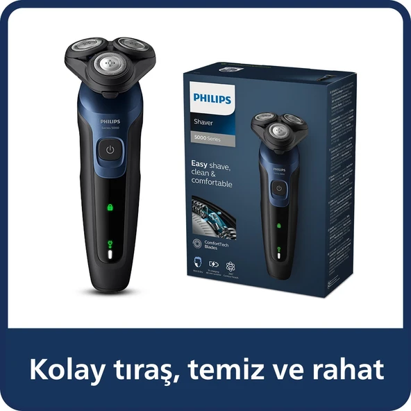 Philips 5000 Serisi Islak&Kuru Tıraş Makinesi, 360° Yüz kıvrımı başlıklar, Hassas Düzeltici,S5445/03 ürün görseli 1