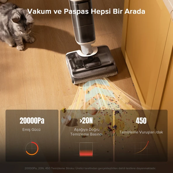 Roborock F25 RT Islak ve Kuru Çift Hazneli Kendi Kendini Temizleyen Akıllı Dikey Süpürge ürün görseli 1