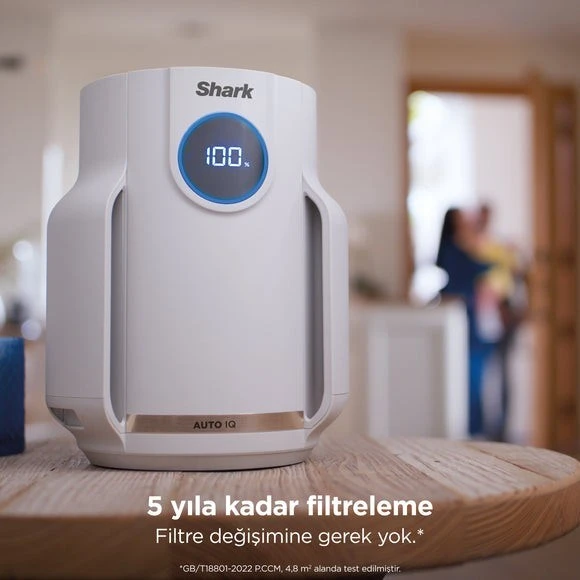 Shark Alerjisi Olan Evler, Aileler ve Evcil Hayvanlar Için Ideal Neverchange5 Compact Pro Hava Temizleyici - Beyaz + 5 Yıl Uzun Ömürlü Filitre ürün görseli 1