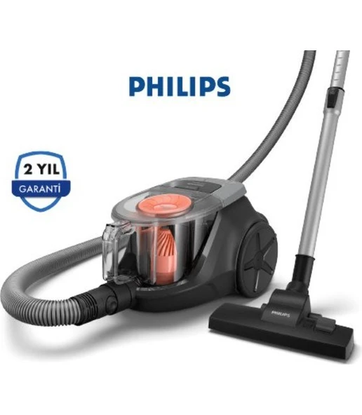 Philips 850 Watt Toz Torbasız Süpürge 1.3 L Toz Hacmi Güçlü Emiş Teknolojisi ile Elektrikli XB2122/10 ürün görseli 1