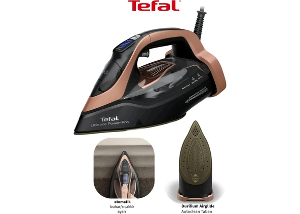 Tefal Akıllı Durilium Airglide Autoclean Taban 3200W Buharlı Ütü Kumaşa Göre Isı Ayarlayan Ultimate Power Pro+ ürün görseli 1