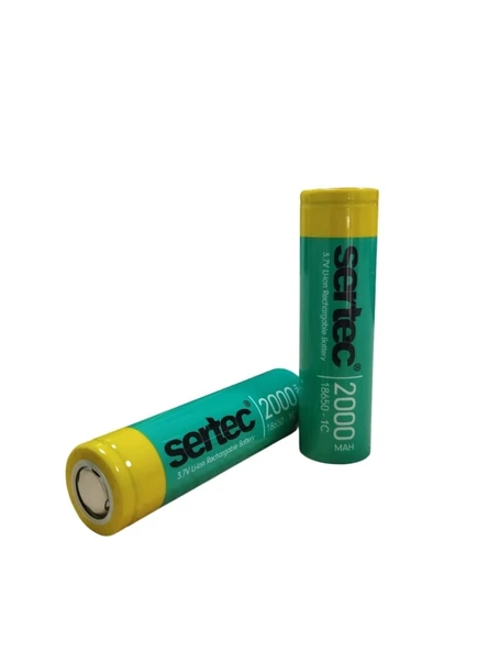 Sertec 18650 3.7v 2000 Mah 1c Li-ıon Şarjlı Pil ürün görseli 1