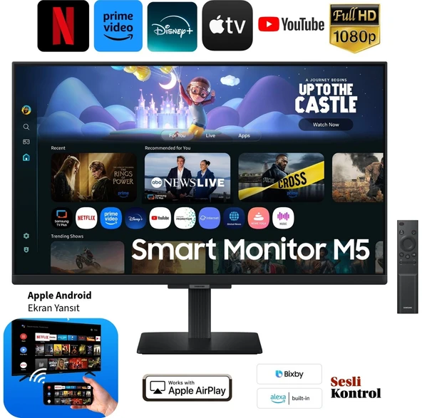 Samsung 32 Inç 81 cm Görüntü Alanlı Akıllı Smart Monitör Tv 3840X2160 4K UHD Çözünürlük HDR10 Yüksek Dinamik Aralık Destekli Tizen Platformu Dex Airplay 2 Mir ürün görseli 1