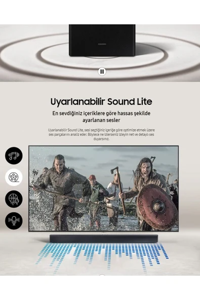 Samsung BASS-Dolby Audio / DTS Virtual:X Optik-USB-Bluetooth® TV-Telefon Bağlantı 220W Ev Sinema Sistemi ürün görseli 1