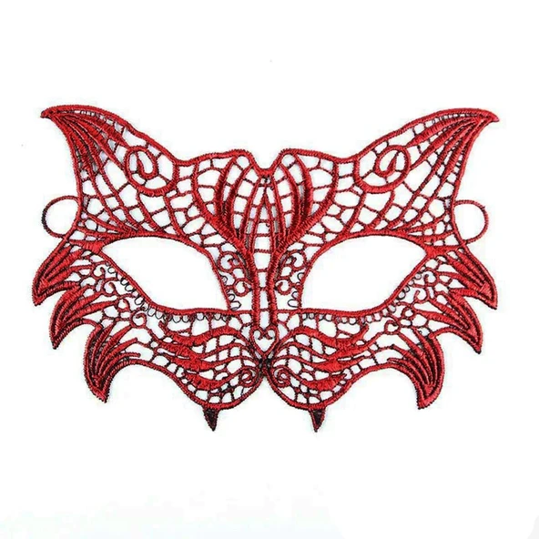 Kırmızı Dantel Masquerade Maskesi 8 No ürün görseli 1