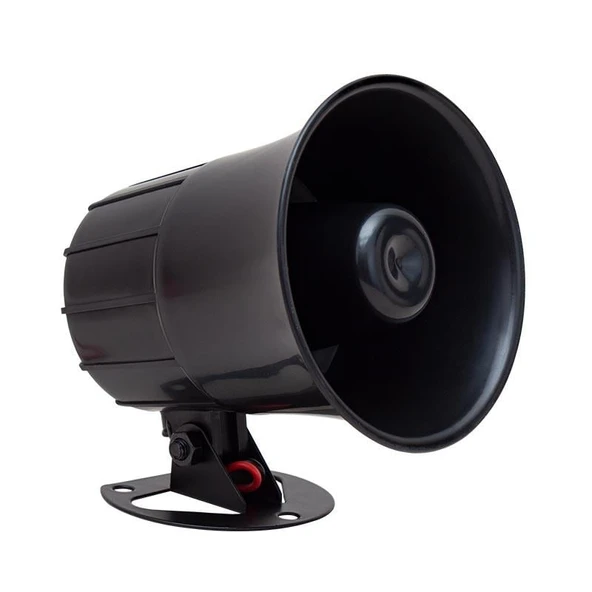 Magicvoice MV-30600 12 Volt 15 Watt Tek Sesli Elektronik Siren Korna Yüksek Desibelli ABS Kasa ürün görseli 1