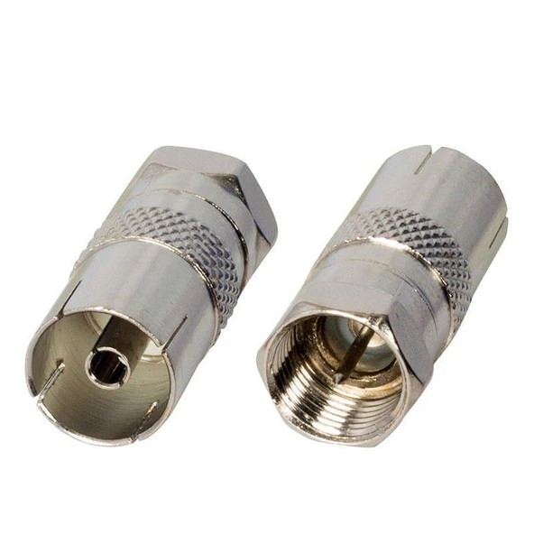 F Konnektör Erkek 60 Ohm Dişi Çevirici Metal Konnektör ürün görseli 1