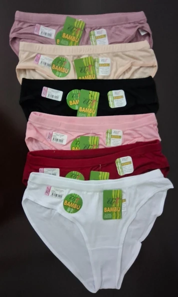 TUTKU ELİT 2710 KADIN BAMBU KOMBEL BİKİNİ KÜLOT 6 ADET ürün görseli 1