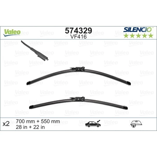 Psa  307 C4 B.M 2002- Silecek Süpürgesı Ön Takım 700 / 600 Mm (Oem No:1611354380) ürün görseli 1