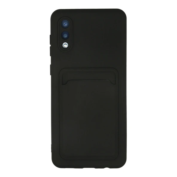 Samsung Galaxy A02 Kılıf Kelvin Kartvizitli Silikon - Siyah ürün görseli 1