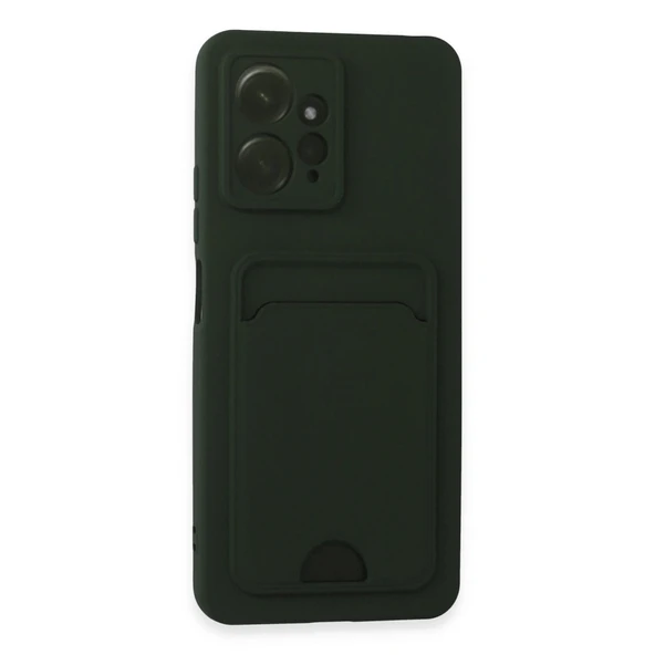 Xiaomi Redmi Note 12 4g Kılıf Kelvin Kartvizitli Silikon - Koyu Yeşil ürün görseli 1
