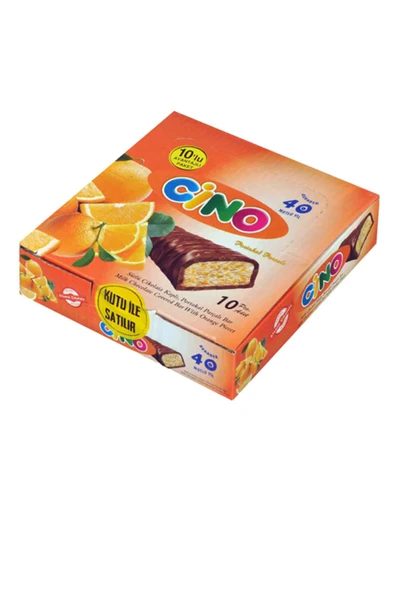 Sütlü Çikolata Kaplı Portakal Parçalı Bar 10 x 25 gr. ürün görseli 1