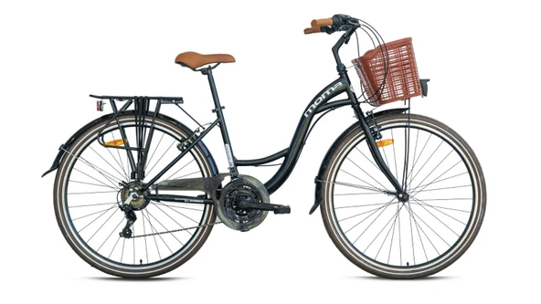 GERONİ - MOMA URBAN - 26" City Bike - 21 Speed - V-Brake - Black-White ürün görseli 1
