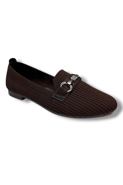 C-Shoes SG3185-26 Triko Taşlı  MW Toka Anatomik Kadın Babet ürün görseli 1