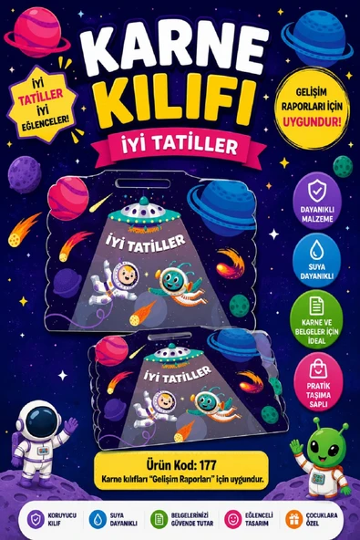 Ata Okul Öncesi ve İlkokullar İçin Karne Kılıfı (Gelişim Dosyasına Uygun) Ürün Kodu:177 (5 Adet) ürün görseli 1