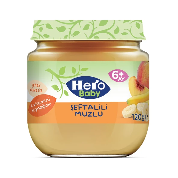 Şeftalili Muzlu Kavanoz Mama 120 gr (4 ADET) ürün görseli 1