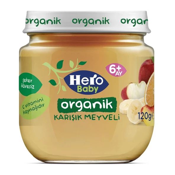Organik Karışık Meyveli Kavanoz Mama 120 gr (3 ADET) ürün görseli 1