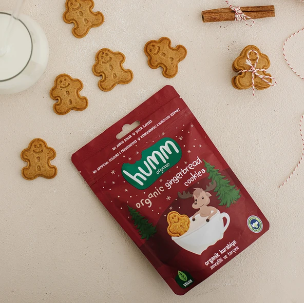Organik Vegan Zencefilli ve Tarçınlı Kurabiye 55 gr (3 ADET) ürün görseli 1