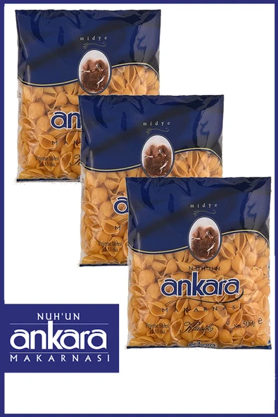 Nuh'un Ankara Midye Makarna 500 gr x 3 Adet ürün görseli 1