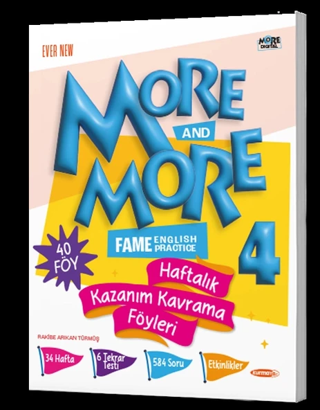 More And More 4. Sınıf Haftalık Kazanım Kavrama Föyleri İngilizce ürün görseli 1