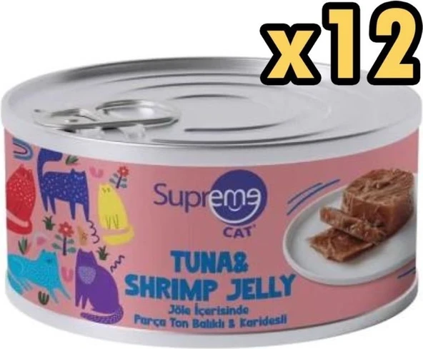 Cat Parça Etli Ton Balıklı ve Karidesli Yaş Kedi Maması 85 gr x 12 Adet ürün görseli 1