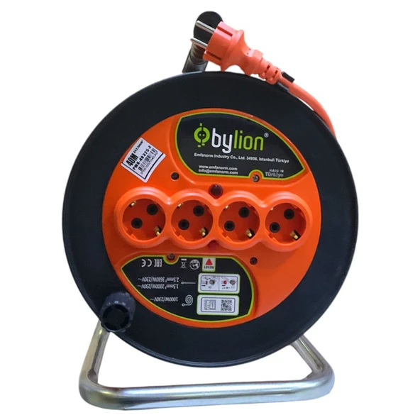 Bylion Seyyar Makara Kablo 3x2.5mm 40mt Pmk40325f ürün görseli 1