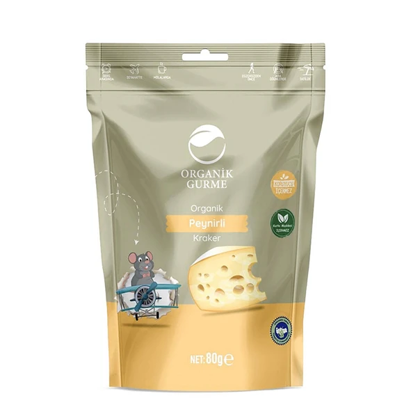 ORGANİK  PEYNİRLİ KRAKER  80 GR (4 ADET) ürün görseli 1