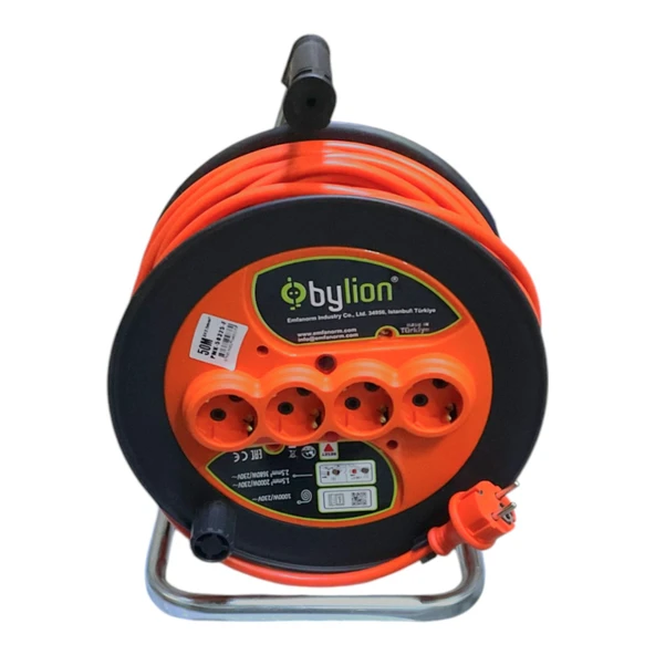 Bylion Seyyar Makara Kablo 3x2.5mm 50mt Pmk50325f - Resim 3