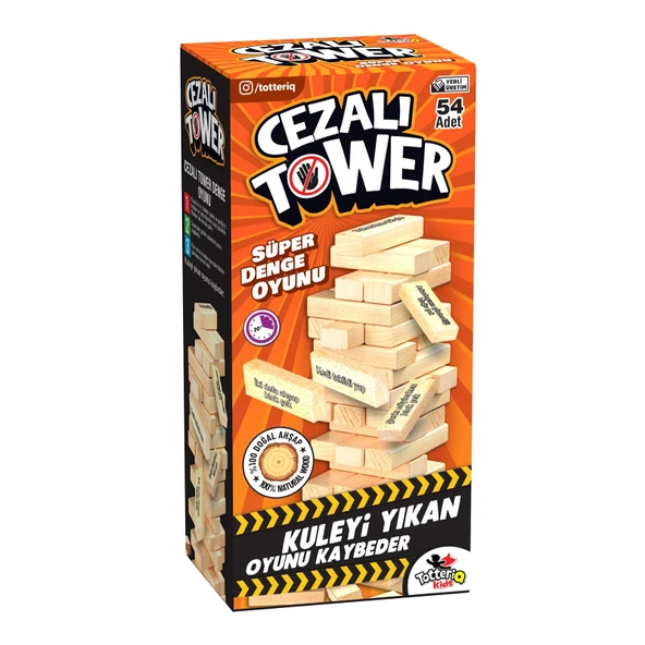 Ahşap Denge Oyunu Cezalı Tower (3 ADET) ürün görseli 1