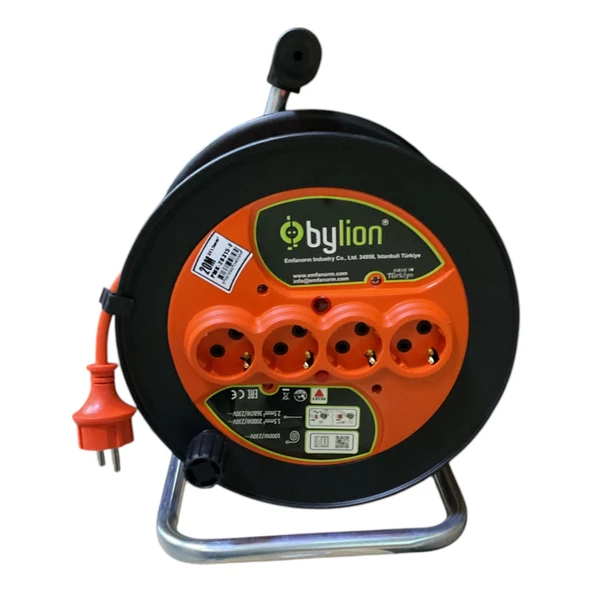 Bylion Seyyar Makara Kablo 3x1.5mm 20mt Pmk20315f ürün görseli 1