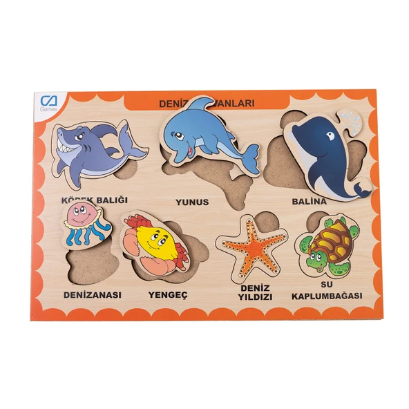 Ahşap Deniz Hayvanları Eğitici Set (4 ADET) ürün görseli 1