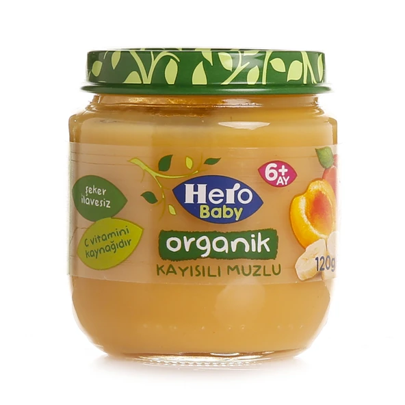 Organik Kayısılı Muzlu Kavanoz Mama 120 gr (3 ADET) ürün görseli 1