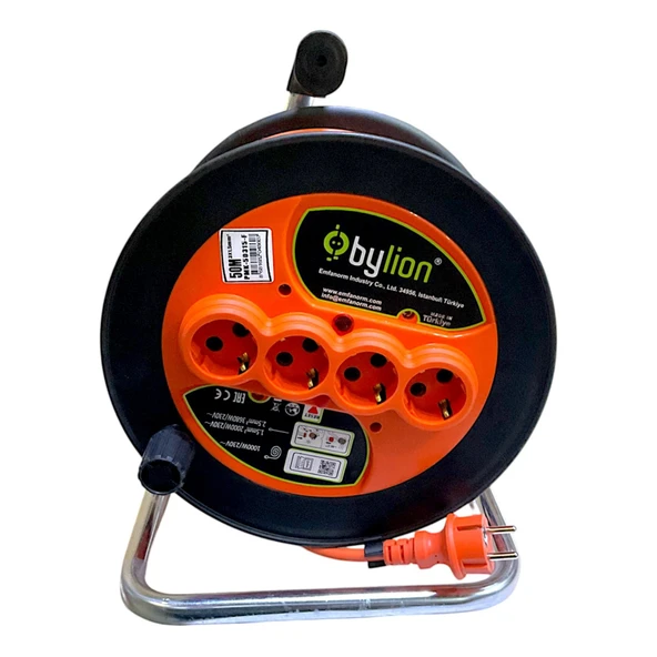 Bylion Seyyar Makara Kablo 3x1.5mm 50mt Pmk50315f ürün görseli 1