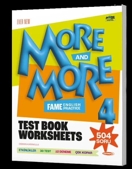More And More 4.Sınıf English Worksheets Test Book Yeni ürün görseli 1