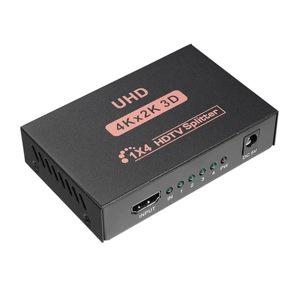 Hytech HY-LU4 4 Port 4Kx2K HDMI Splitter Dağıtıcı ürün görseli 1
