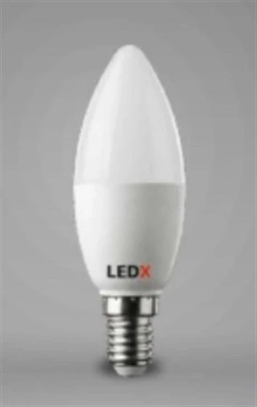 LedX AL-EEL İnce E14 Duy 7 Watt Beyaz Işık Buji LED Ampul ürün görseli 1