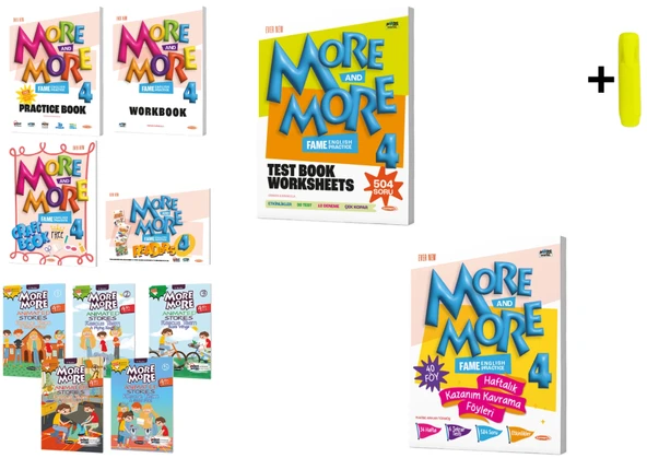 More And More 4. Sınıf İngilizce Konu Soru Tekrar Hikaye Seti 4 Kitap Yeni ürün görseli 1