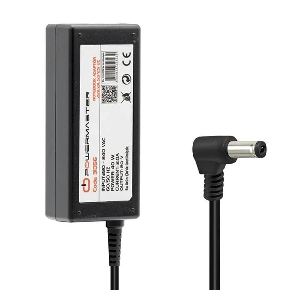 Powermaster PM-31056 20 Volt - 2 Amper 5.5*2.5 Mm Uçlu Adaptör (Lenovo Ibm Notebook) ürün görseli 1
