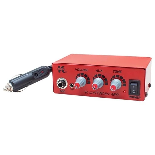 12 Volt 40 Watt Mini Metal Kasa Pazarcı Anfisi ürün görseli 1