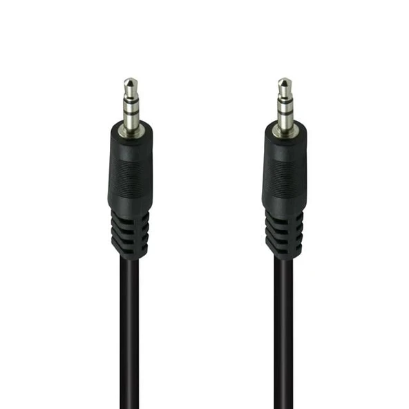Powermaster PM-1843 Siyah 3.5Mm Erkek-Erkek 5 Metre Stereo Aux Ses Kablosu ürün görseli 1