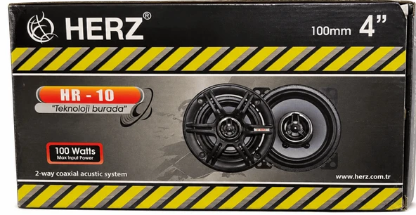 Hertz HR-10 10cm 4” 100W Çiftli Koaksiyel Oto Hoparlör Seti ürün görseli 1